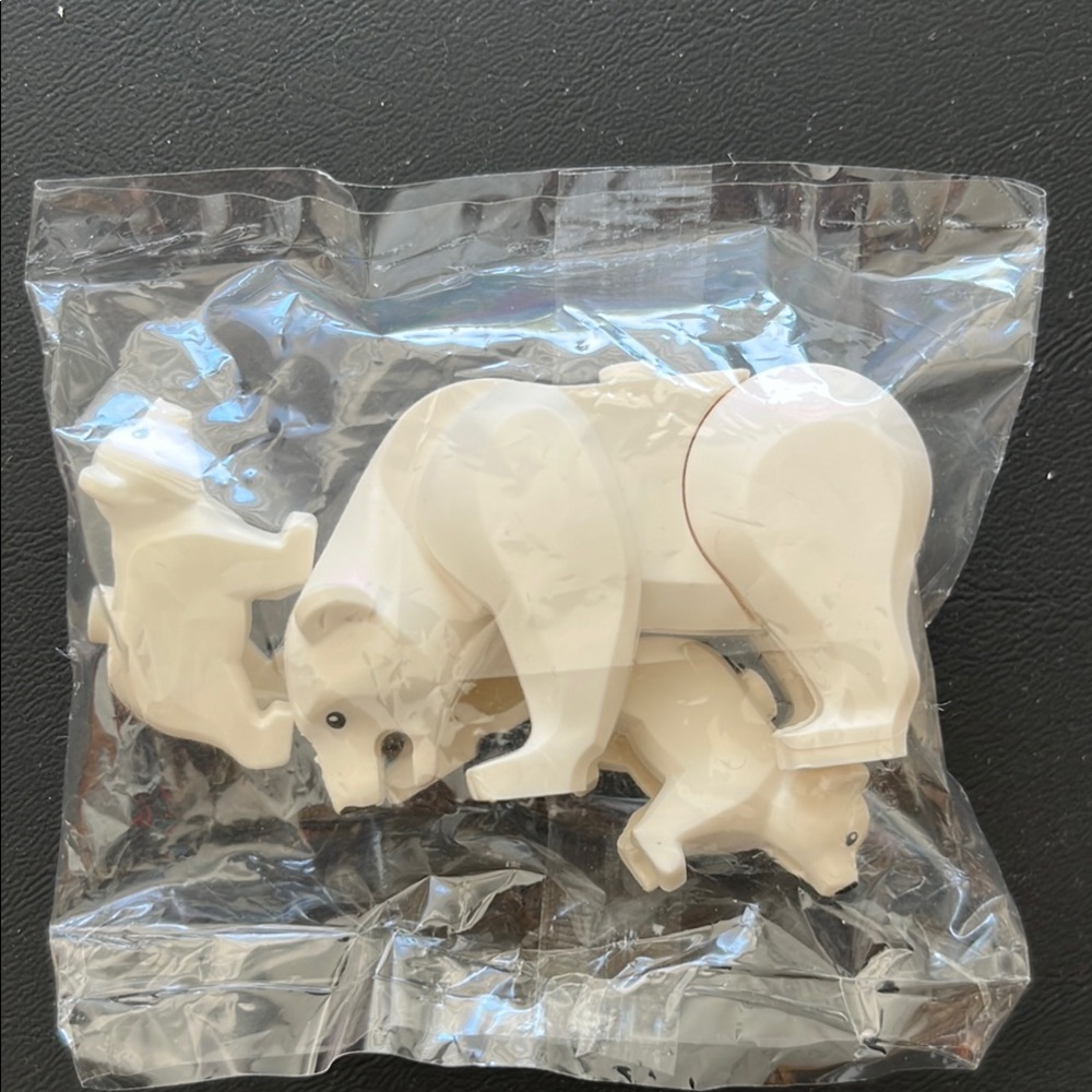 White Polar Bear Figurine Set
